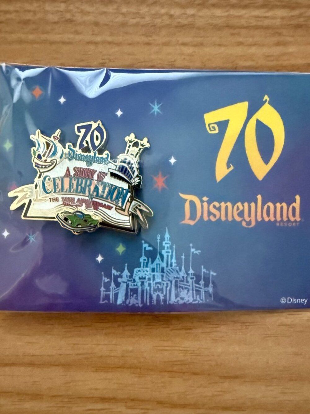 Disneyland 70th Anniversary A Story of Celebration Disney Tour Pin NEW